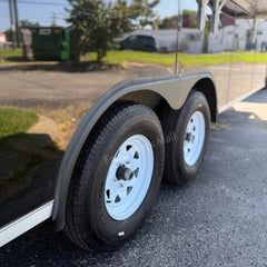 Black Concession Food Trailer | Large Mobile Kitchen Truck for BBQ, Pizza, Coffe