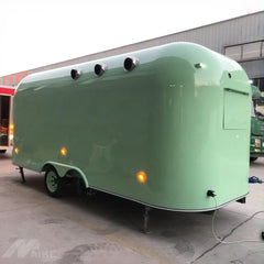 16.4ft Mint Green Retro Rounded Food Trailer for Ice Cream & Desserts with Dual Axle & LED Awning Lights