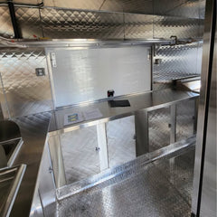 13.1ft Bright Yellow Commercial Food Trailer with Dual Exhaust Fans & Front Diamond Plate Box