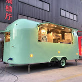 16.4ft Mint Green Retro Rounded Food Trailer for Ice Cream & Desserts with Dual Axle & LED Awning Lights