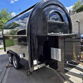 Luxury Black Food Trailer Twin Axle Mobile Catering Unit