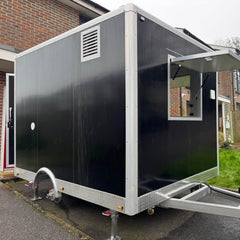 Mobile Food Trailer Black Catering Coffee Street Food Box Concession