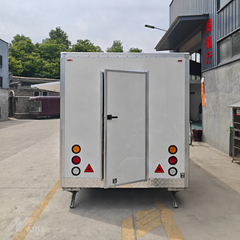 23ft Extra Long White Enclosed Food Trailer for Mobile Kitchen with Dual Axle & Diamond Plate Trim