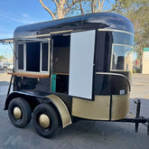 Custom Vintage Horse Trailer Style Food Trailer for Coffee, Desserts and Street Food