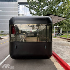 Luxury Black Capsule Food Trailer Modern Mobile Kitchen for Coffee, Burgers and Premium Street Food