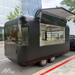Luxury Black Capsule Food Trailer Modern Mobile Kitchen for Coffee, Burgers and Premium Street Food