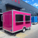 Pink Mobile Food Trailer Catering Truck Street Food Van With Window