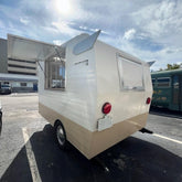 Classic Retro Camper Food Trailer with Wings - Two-Tone Single Axle