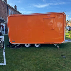 Glossy Orange Pod Catering Trailer - Dual Axle Mobile Pop-up Shop