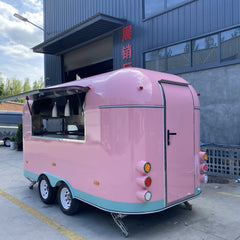 Pink Catering Food Trailer Mobile Concession Stand Coffee Ice Cream Dessert Bar