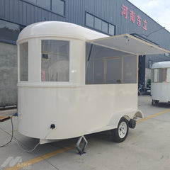 Elegant White Horsebox Food Trailer with Panoramic Windows
