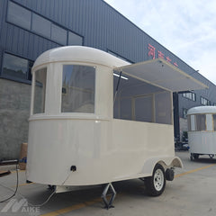 Elegant White Horsebox Food Trailer with Panoramic Windows