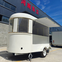 Elegant White Horsebox Food Trailer with Panoramic Windows