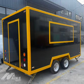 Black and Yellow Double Axle Food Trailer with Commercial Kitchen for BBQ, Burgers and Street Food