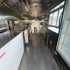 Commercial Burger Food Trailer with Stainless Steel Kitchen for BBQ, Burgers and Fast Food
