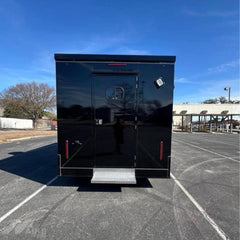 Premium Black Food Trailer Mobile Kitchen Concession Trailer for BBQ, Burgers and Street Food Business
