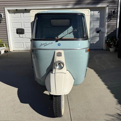 Pastel Blue & Cream Ape Style Food Cart - Vintage Tricycle