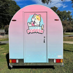 Cartoon Food Trailer Mobile Catering Van Bubble Tea Ice Cream Snack Truck 2.2m