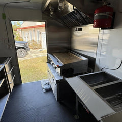 Massive High-Gloss Black Enclosed Food Trailer - Dual Axle