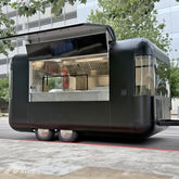 Luxury Black Capsule Food Trailer Modern Mobile Kitchen for Coffee, Burgers and Premium Street Food