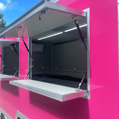 Pink Mobile Food Trailer Catering Truck Street Food Van With Window