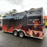 16.4ft Custom Wrapped Enclosed Food Trailer for BBQ & Grill Catering with Dual Axle & Roof Exhaust Fans