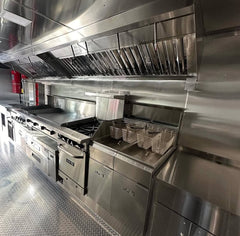 22ft Triple Axle Enclosed Food Trailer for Taco & BBQ Catering with Custom Wrap & Front Storage Boxes