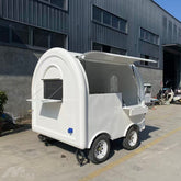 Modern White Food Trailer | Small Mobile Cafe | Street Food Catering Van
