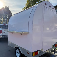 Pink Coffee Food Trailer Mobile Concession Catering Street Food Dessert Unit