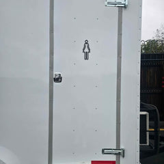 2-Station Mobile Restroom Trailer with AC - VIP Portable Toilet