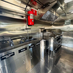 Commercial Double Axle Food Trailer with Large Mobile Kitchen for Burgers, BBQ and Street Food