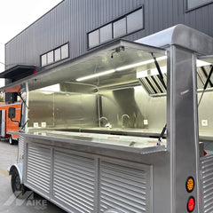 16.4ft Silver Retro Citroen Style Food Van for Street Food & Mobile Catering with Large Serving Window