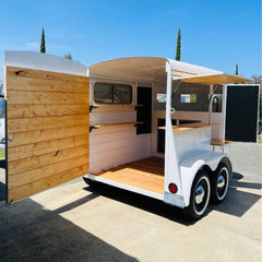 Vintage Food Trailer Mobile Coffee Concession Catering Street Food Dessert