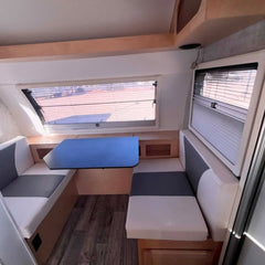 Modern Teardrop Camper Trailer - Aerodynamic Towable Travel Cabin
