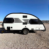 Modern Teardrop Camper Trailer - Aerodynamic Towable Travel Cabin