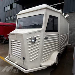 French Vintage Van Style Food Truck with Serving Window for Coffee, Bakery and Street Food