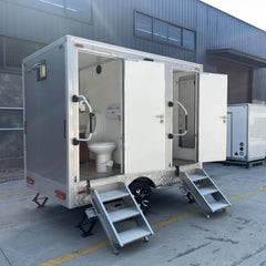 VIP Portable Restroom Trailer - 2-Station Luxury Mobile Bathroom