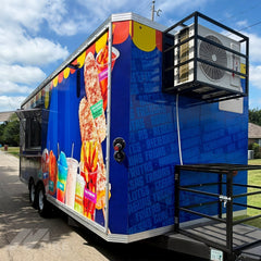 Custom Blue Food Trailer with Commercial Kitchen for Candy, Drinks and Street Food Business
