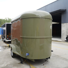 Olive Green Horsebox Trailer - Dual Axle Mobile Bar & Cafe