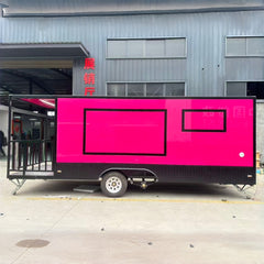 Pink Mobile Food Trailer Concession Catering Truck Coffee Ice Cream Stand