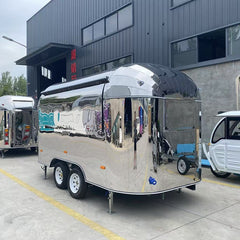 Stainless Steel Vintage Food Trailer with Serving Window – Mobile Kitchen