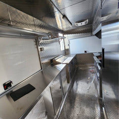13.1ft Bright Yellow Commercial Food Trailer with Dual Exhaust Fans & Front Diamond Plate Box