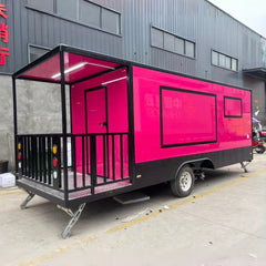 Pink Mobile Food Trailer Concession Catering Truck Coffee Ice Cream Stand