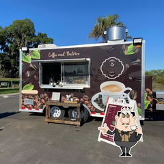 13.1ft Custom Wrapped Enclosed Food Trailer for Mobile Coffee Cafe with Dual Axle & Roof Exhaust Fan