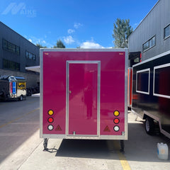 Pink Mobile Food Trailer Catering Truck Street Food Van With Window
