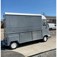 Matte Grey Citroen Style Food Trailer - Industrial Vintage Catering Cart