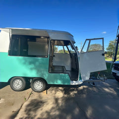 Vintage Van Food Trailer [13.7ft] - Classic Two-Tone Bus Replica (Dual Axle)