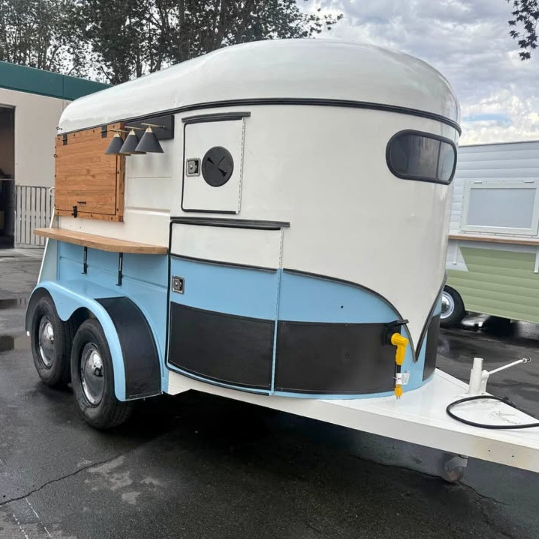 Converted Horse Trailer Food Truck | Mobile Coffee & Prosecco Bar Van