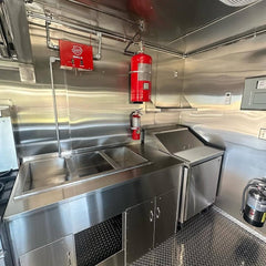 13.1ft Tropical Beach Custom Wrapped Food Trailer for Seafood & Smoothies with Rear Porch & Dual Axle