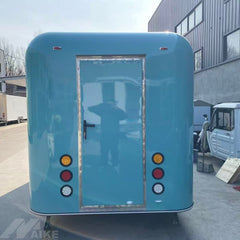 Teal Rounded Box Food Trailer - Dual Axle Concession Cart
